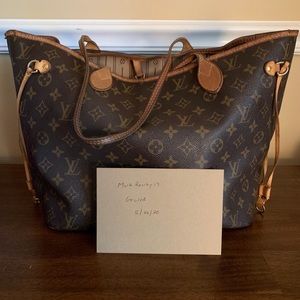 Louis Vuitton never full gm tote bag negotiable